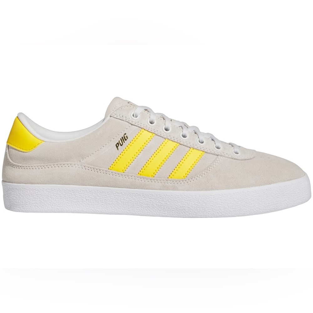 Adidas PUIG Gray and Yellow Sneakers with Suede Upper BRAND NEW